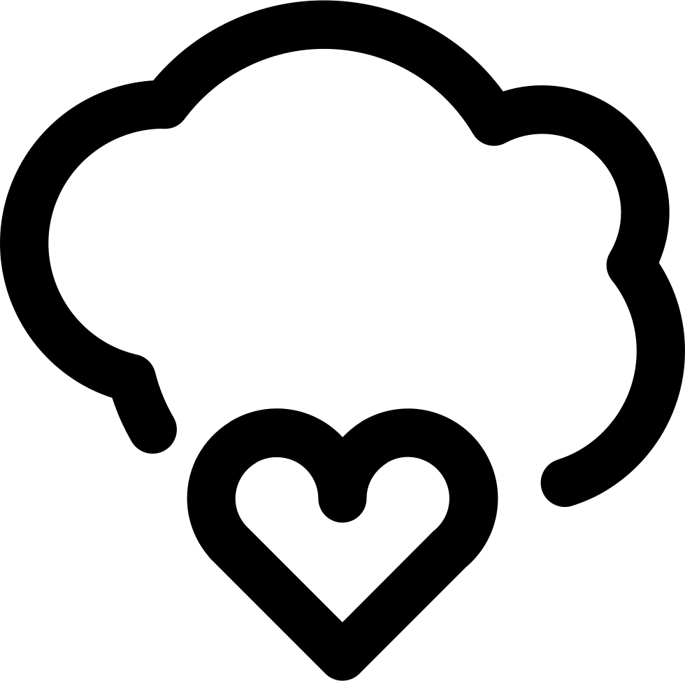 Heart On Cloud Comments - Thought Icon (980x974), Png Download