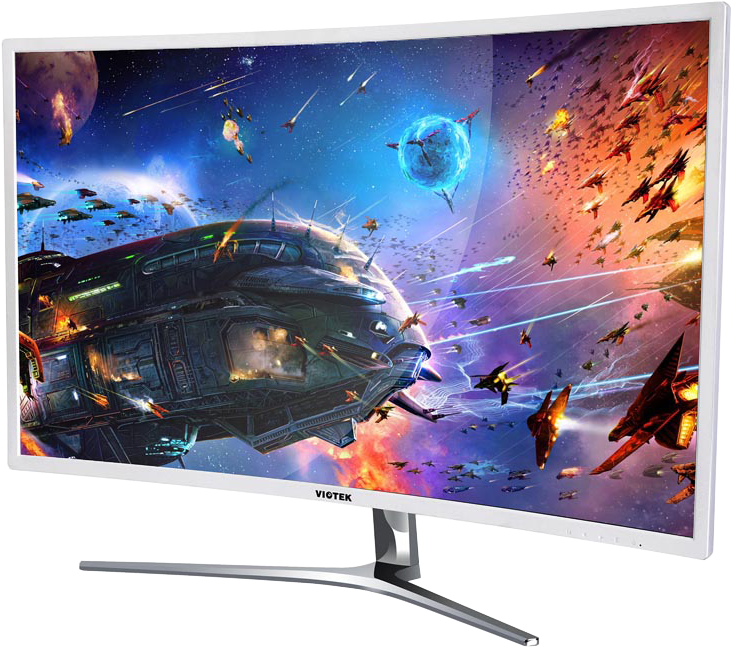 Hurry Up - Viotek Nb27c 27 Led Curved Computer Monitor (732x647), Png Download