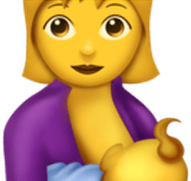 Breastfeeding Emoji (1200x630), Png Download
