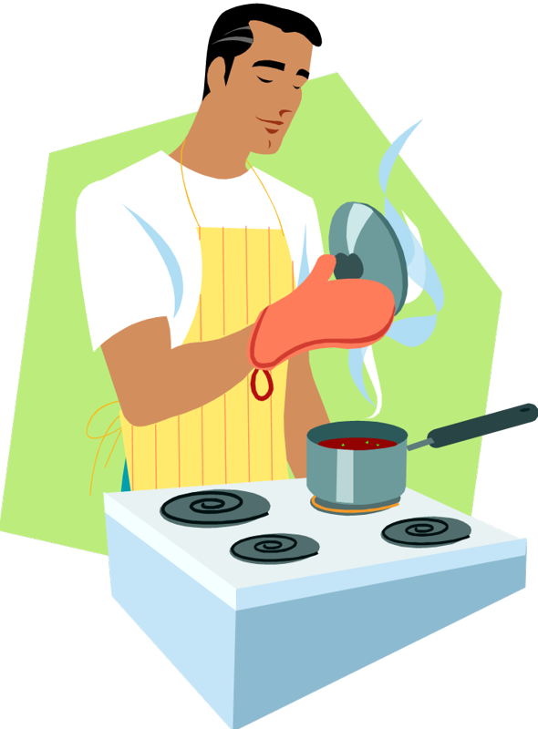 Man Cooking Png - Cartoon Man Cooking Png (590x800), Png Download