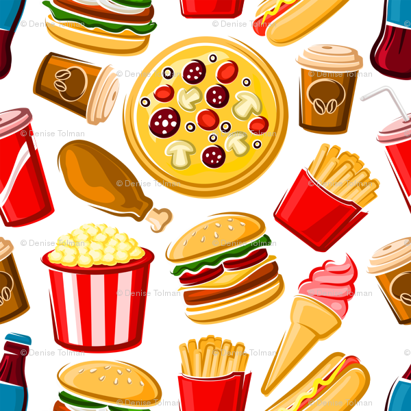 Burger And Fries Drinks Background (600x600), Png Download