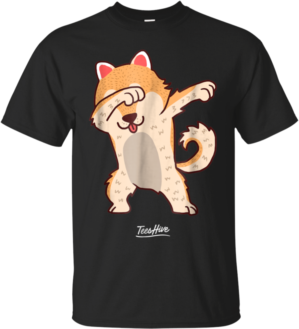 Cute Dabbing Shiba Inu Dog Shiba Inu Dab Dog Meme T-shirt - Gucci Mickey T Shirt (1155x1155), Png Download