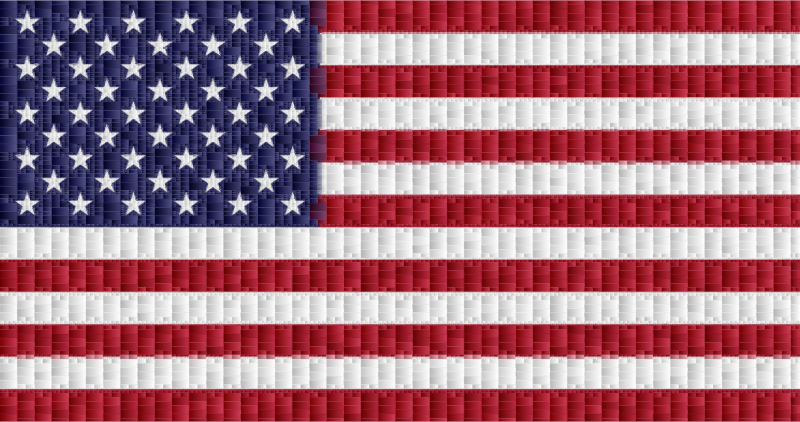 American Flag Rectangular - Lynchburg (800x422), Png Download