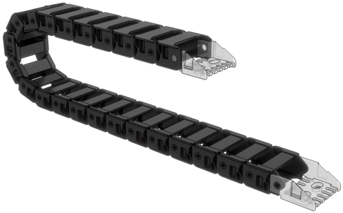 Chain Link For 74mm Wide Cable Drag Chain - Black Plastic Drag Chain Cable Carrier 10 X 15mm For (555x555), Png Download