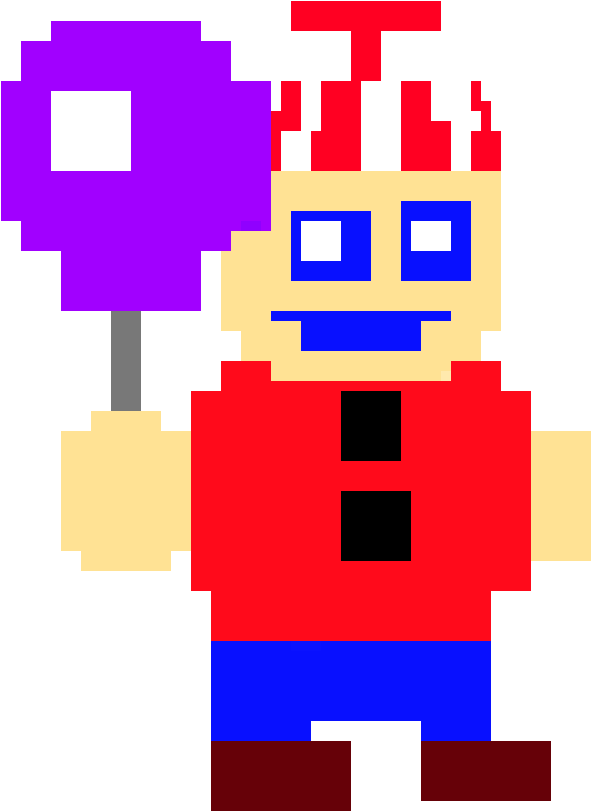 Balloon Boy 8 Bit - Fnaf 8 Bit Balloon Boy (660x830), Png Download