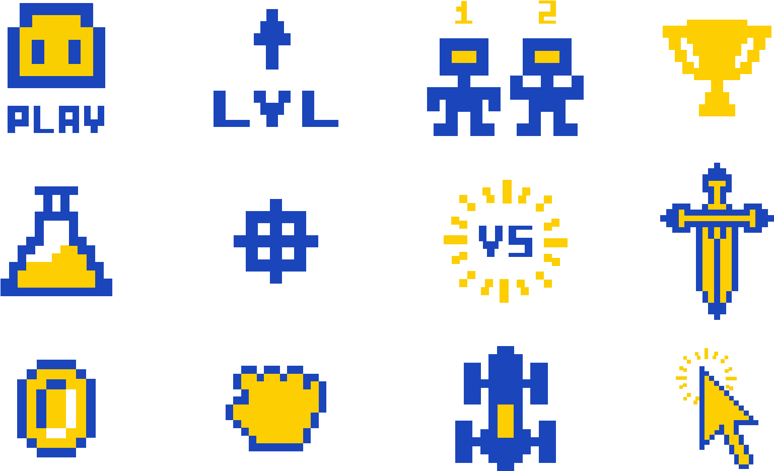 Vghs 8 Bit Icons - 8 Bit Icons Vector (1920x985), Png Download