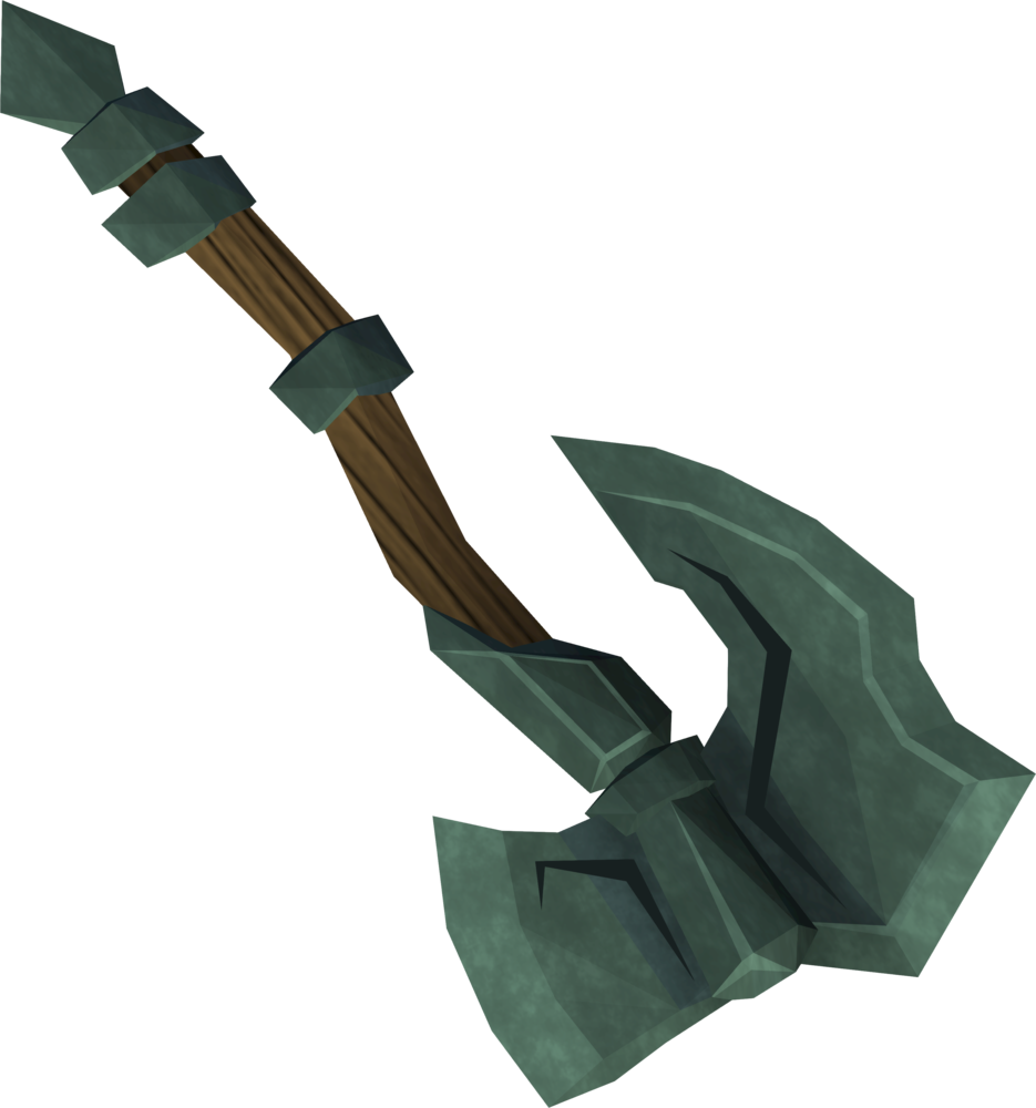 Off-hand Adamant Battleaxe Detail - Wiki (935x1000), Png Download