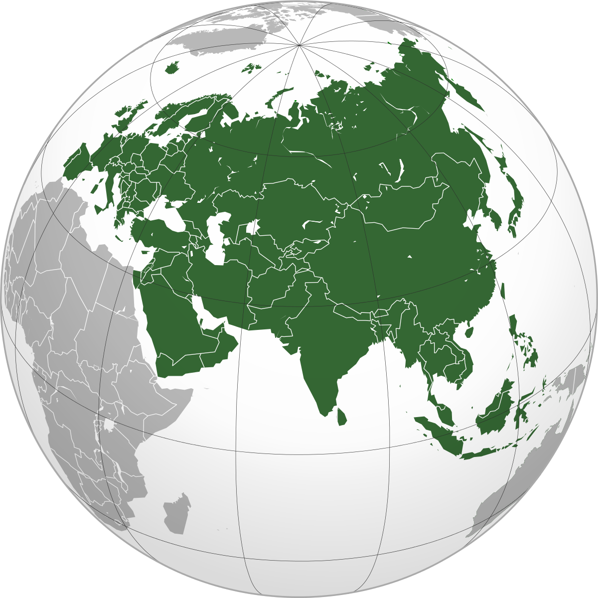 List Of Sovereign States And Dependent Territories - Eurasia Png (1200x1200), Png Download
