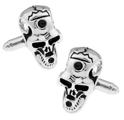 Cracked Skull Cufflinks - Cufflink (640x640), Png Download
