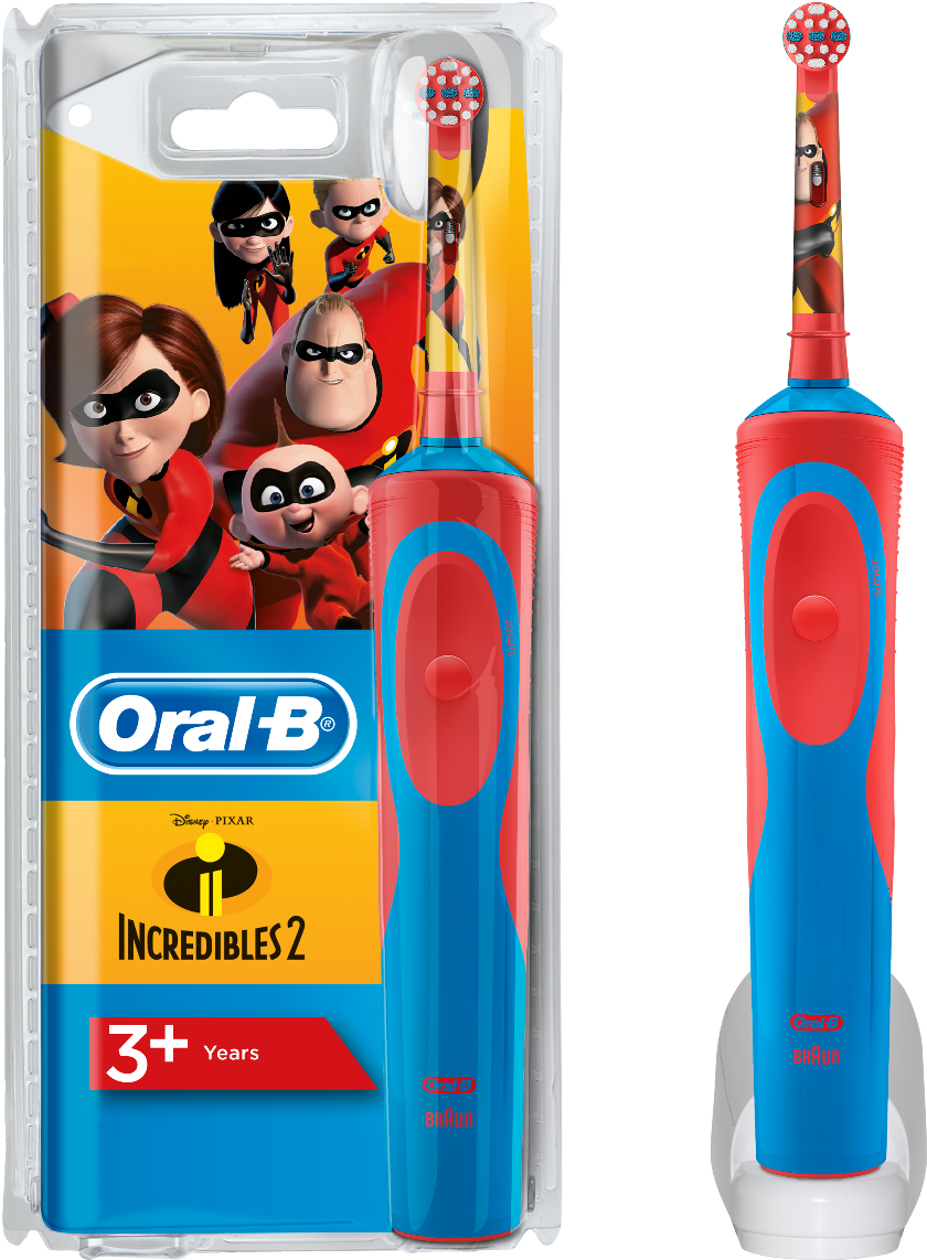 Stages Power Children's Electric Toothbrush The Incredibles - Oral B Incredibles Toothbrush (1200x1200), Png Download