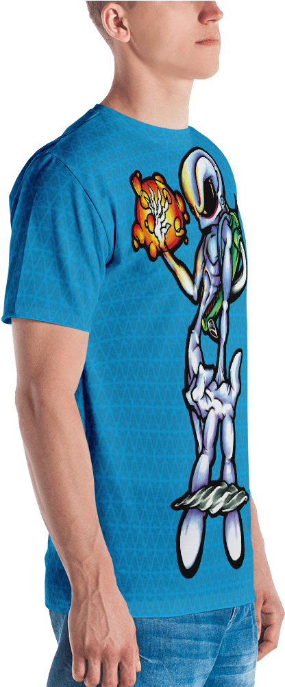 Alien Spliff, Premium Men's T-shirt - Marine Corps American Flag Shirt - Us Flag Shirt - (1000x1000), Png Download