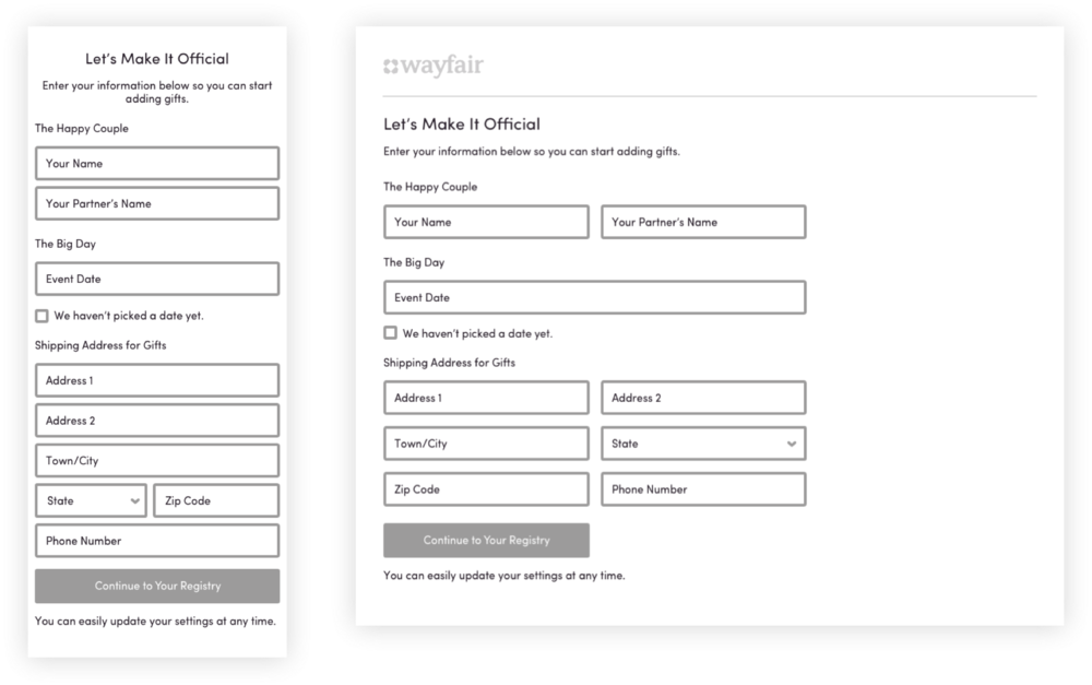 Wireframes Of The Create Layout We Launched On Wayfair (1000x627), Png Download