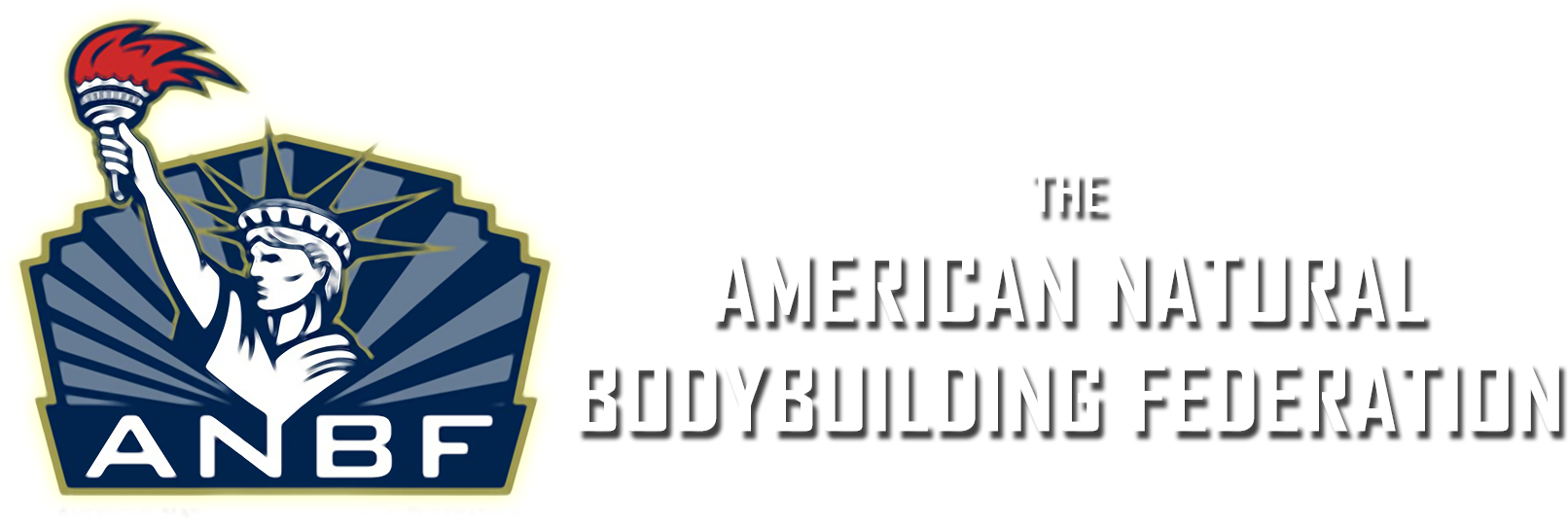 American Natural Bodybuilding Federation Logo - Statue Of Liberty Holding Flaming Torch Shie Flask (1666x555), Png Download