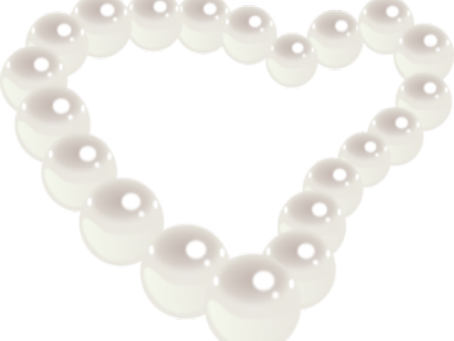 Necklace Clipart Heart Necklace - Pearl Clip Art (640x480), Png Download