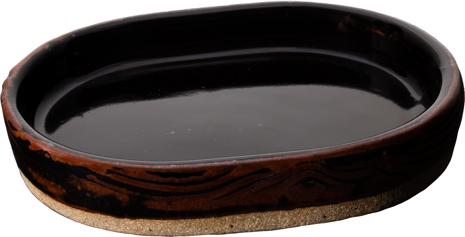 Planter Handmade Pottery In Earth Tones And Red W/black (1920x1280), Png Download