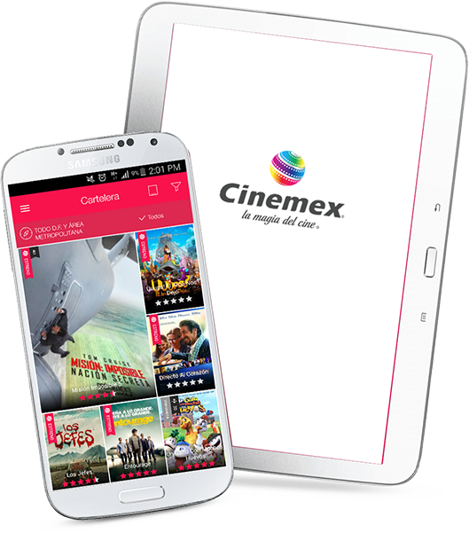Con La Nueva Aplicación De Cinemex Podrás Comprar De - Smartphone (529x601), Png Download