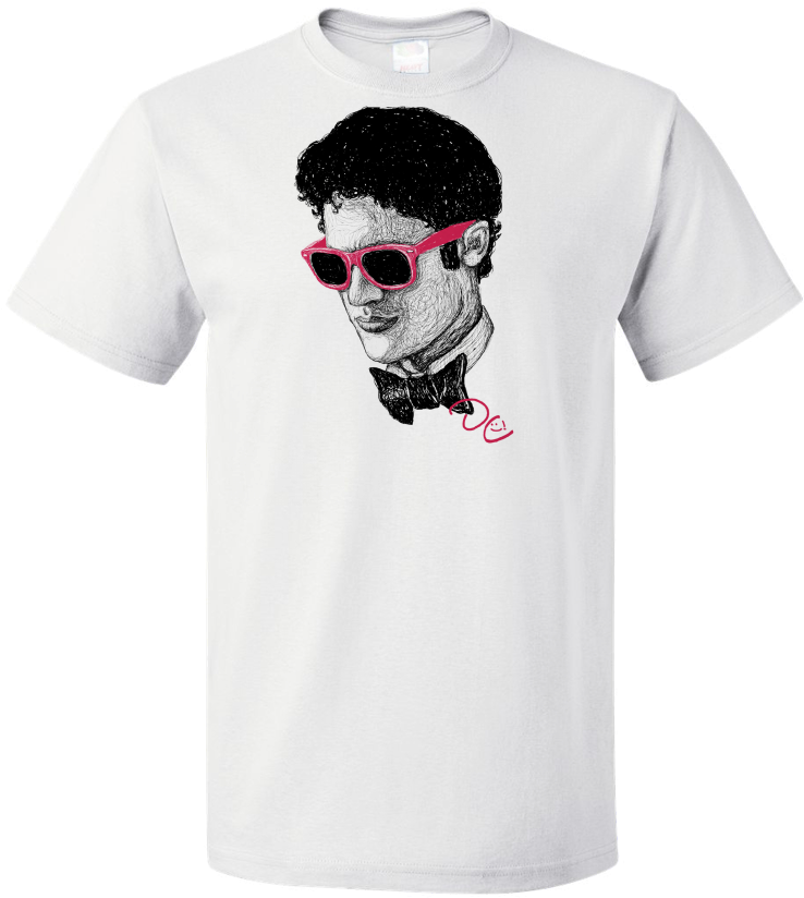 Standard White Darren Criss Sketch T-shirt - Love To Fart T Shirt (804x1005), Png Download