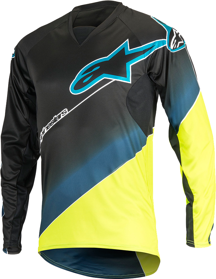 Alpinestars Vector Long Sleeve Jersey Black/yellow - Alpinestars Sight Vector - Long Sleeved Jersey (1200x1200), Png Download