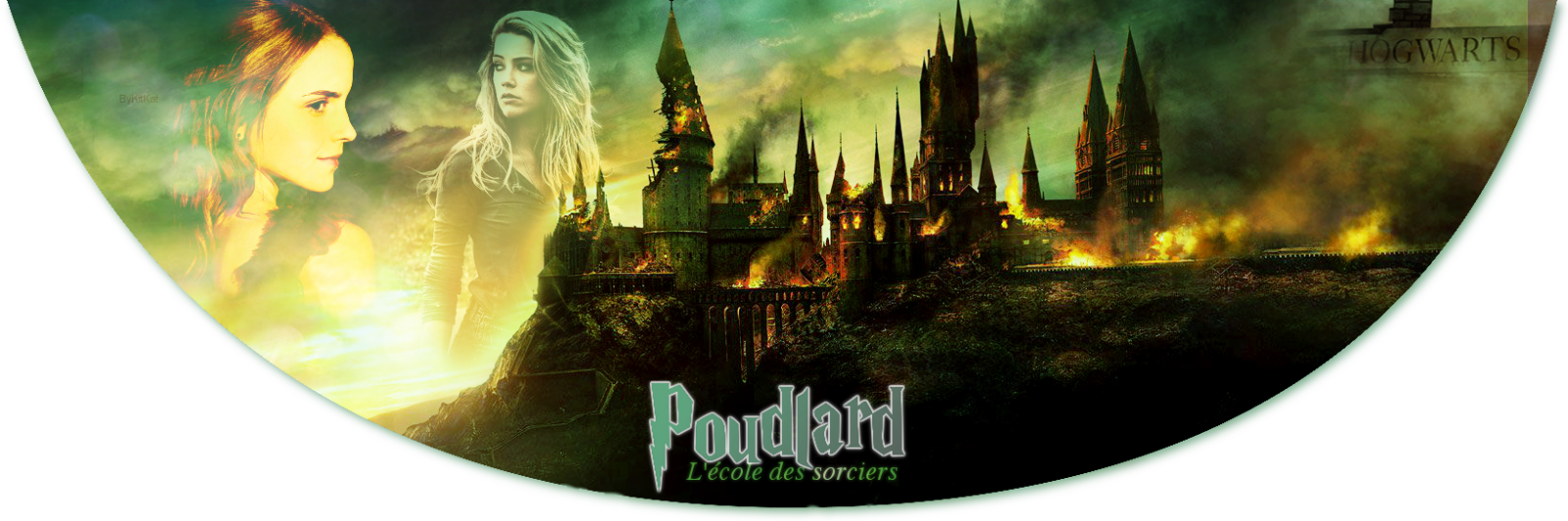 Poudlard - Harry Potter: Deathly Hallows Part 2, 4 Disc - Blu-ray (1600x532), Png Download