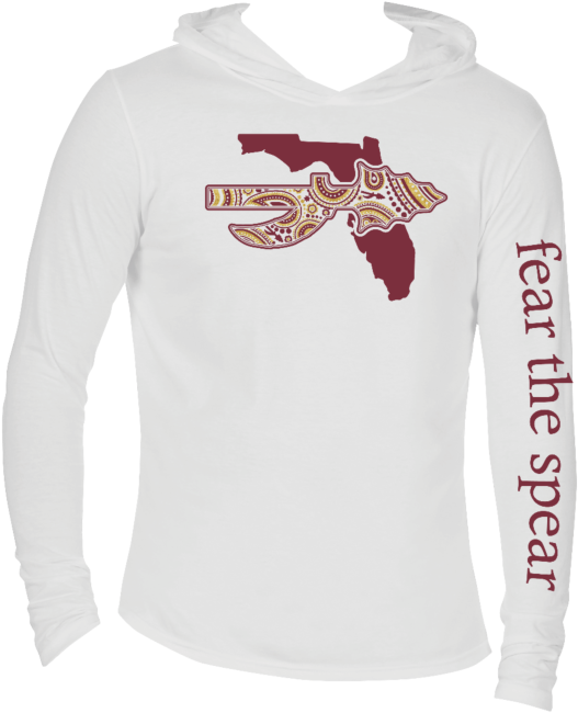 Fear The Spear Long Sleeve Hooded Tee - Sweatshirt (700x700), Png Download