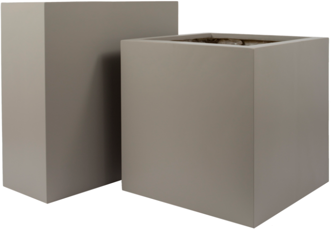 Gold Leaf Fiberglass Planters - Box (800x775), Png Download