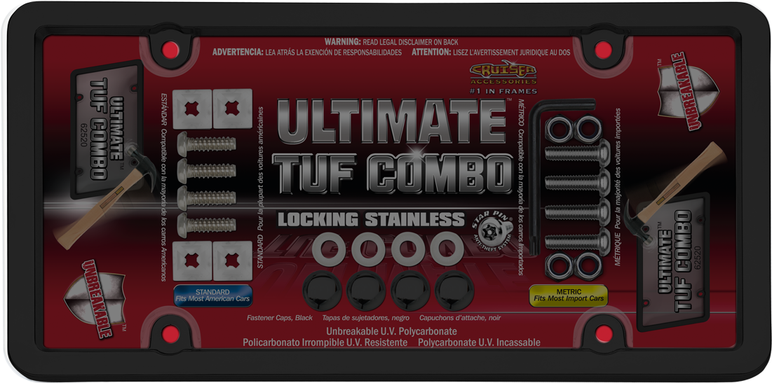 Ultimate Tuf Combo, Black/smoke - Cruiser Accessories 62510 Black/clear Ultimate Tuf (1200x646), Png Download