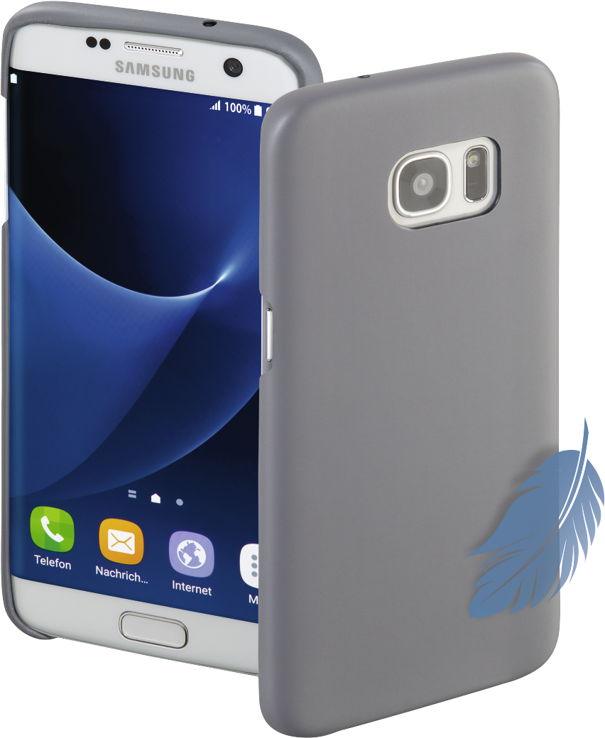 "silk" Cover For Samsung Galaxy S7 Edge, Grey - Hama Cover Silk Galaxy S7 Edge Grau Microspot.ch Mobiltelefonzubehör (1100x1100), Png Download