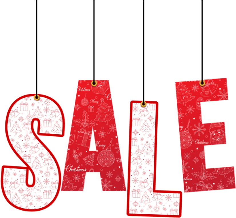 Christmas Hanging Sale Decoration Png - Christmas Sale Clipart (850x774), Png Download