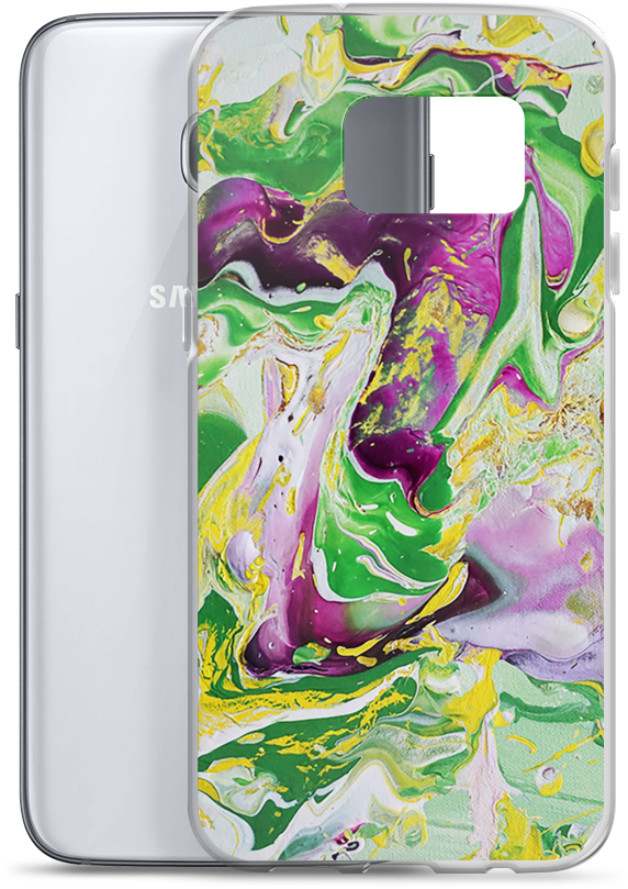 Chaos300 Mockup Case With Phone Case With Phone Samsung - Mobile Phone (1000x1000), Png Download