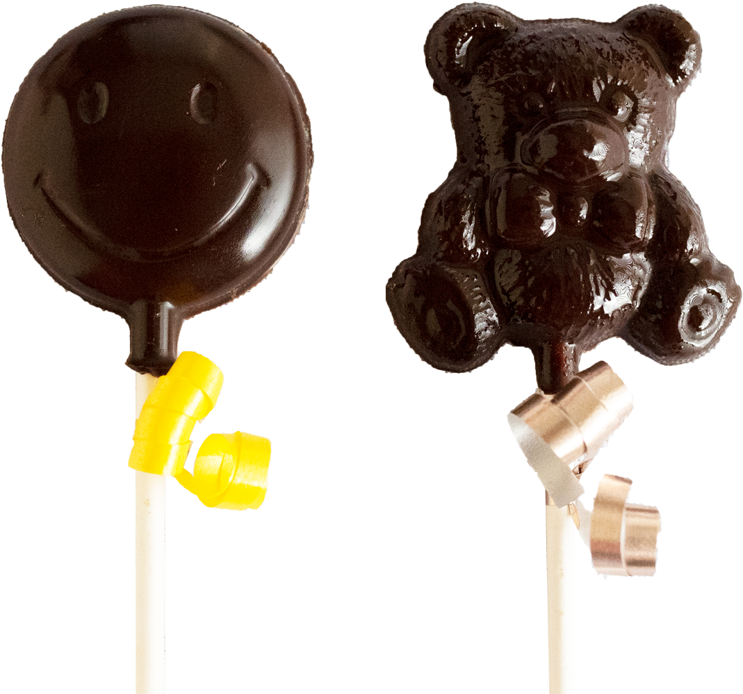 Feel Better Smiley Face Teddy Bear Lollipops - Smiley (1250x1250), Png Download
