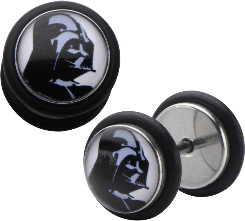 Star Wars Darth Vader Screw Back Earrings - "star Wars Darth Vader Screw Back Earrings" (850x850), Png Download