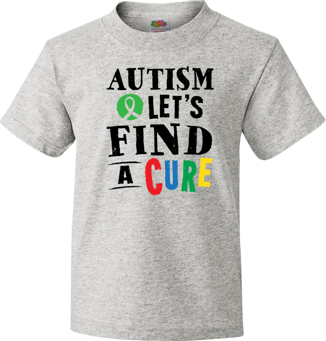 Autism Lets Find A Cure Youth T-shirt Ash Grey $18 (1200x1200), Png Download