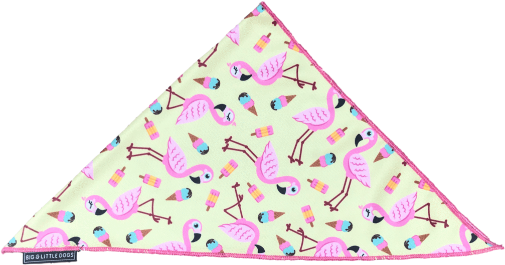 Neckerchief Bandana For Big And Small Dogs Flamingos - Dog (1023x607), Png Download