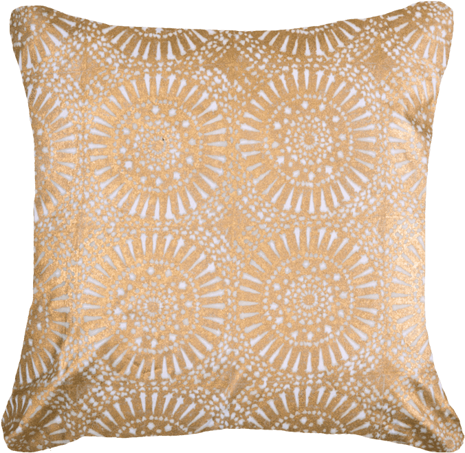 Sphere Print Gold Lounge Cushion 50 X 50 Cm - Cushion (720x720), Png Download