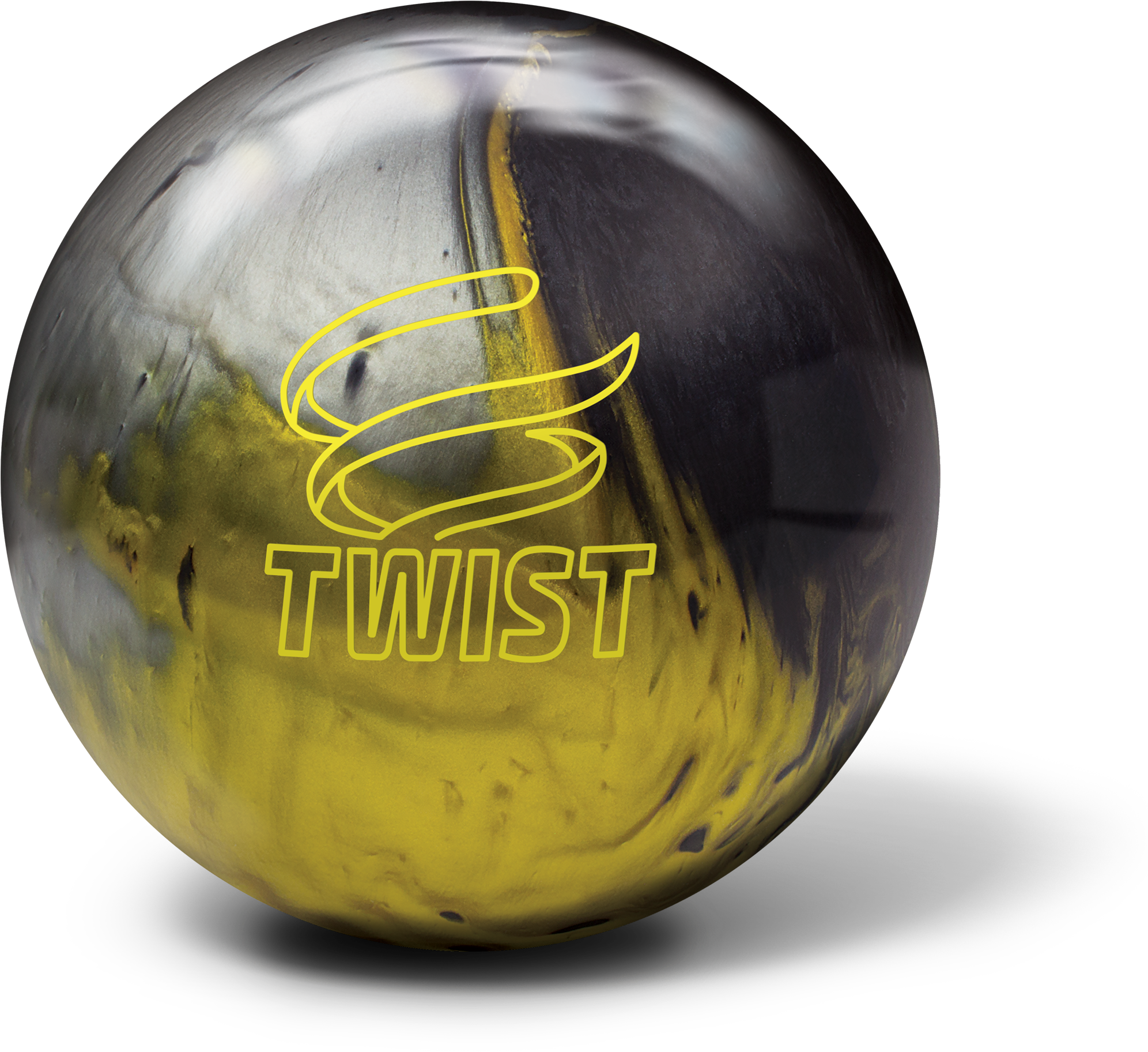 Brunswick Twist Black/gold/silver Bowling Ball - Brunswick Twist (2351x2351), Png Download