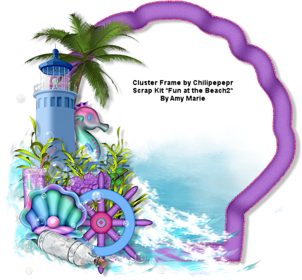 Ftu Ct Cluster Frame And Tag *fun At The Beach 2* - Cluster Png Frames (700x700), Png Download
