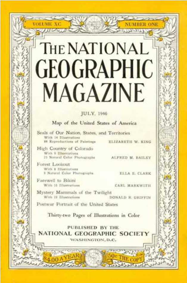 Купете National Geographic Magazine 1946-07 - Poster: Cover Of The July, 1930 National Geographic (950x950), Png Download