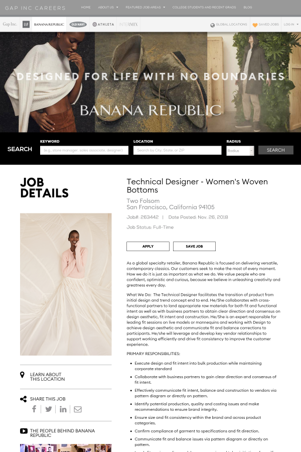 The Gap Inc - San Francisco (600x900), Png Download