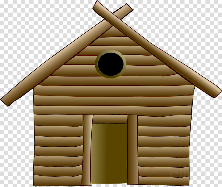Wood House 3 Little Pigs Clipart The Three Little Pigs - Hut Clipart Png (900x760), Png Download