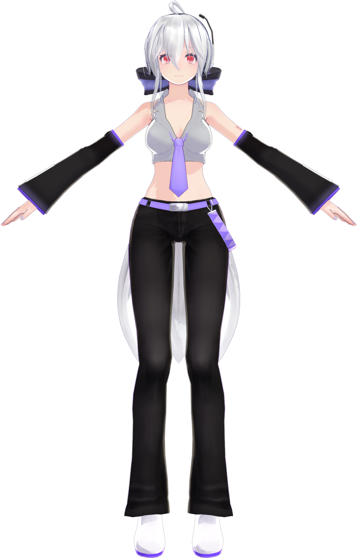 Haku Yowane Default Tda Edit - Big Breasted Mmd Dl (1240x1960), Png Download