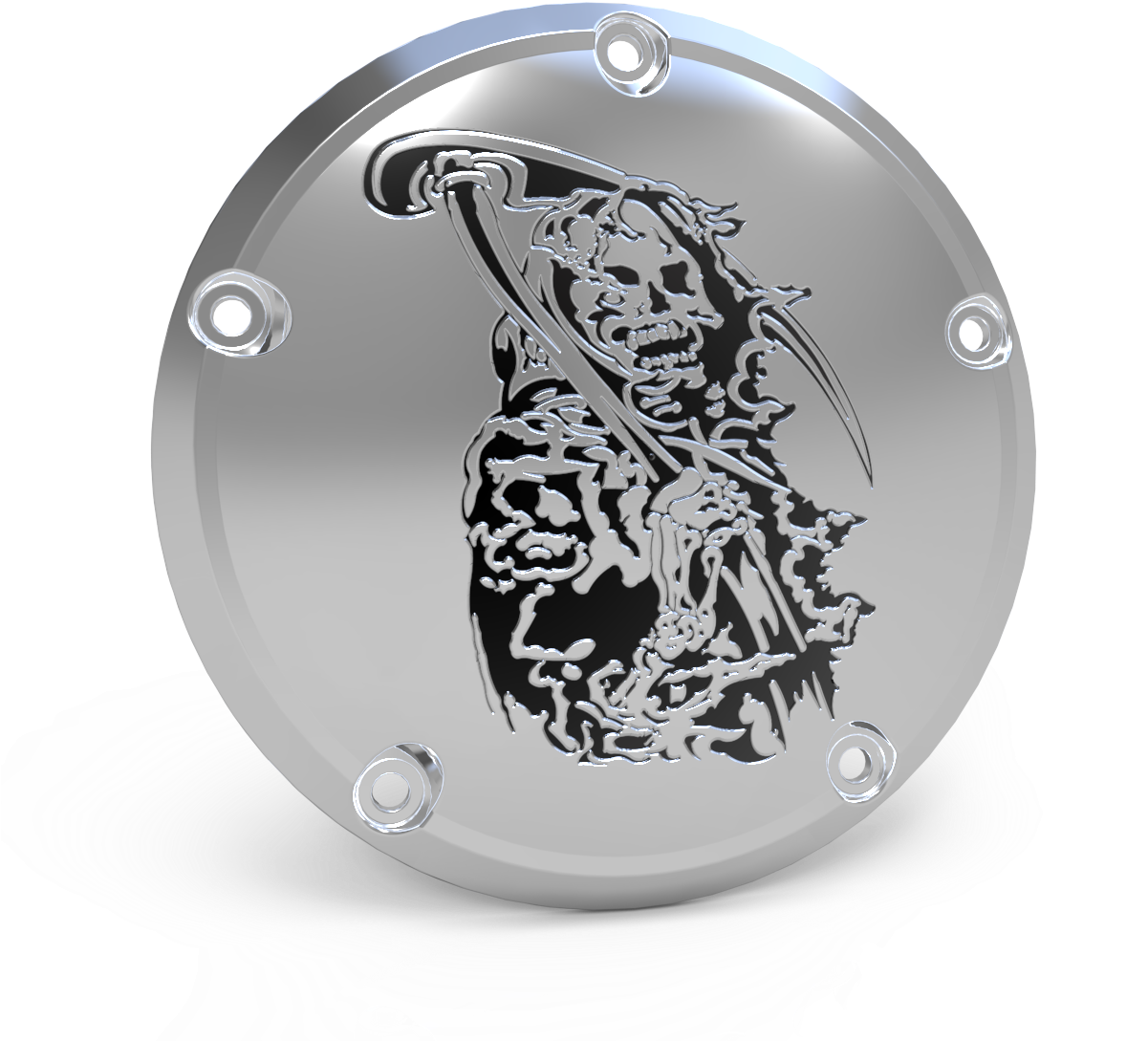 Tc Derby Cover - Custom Engraving Ltd. Grim Reaper Fuel Door (1200x1200), Png Download