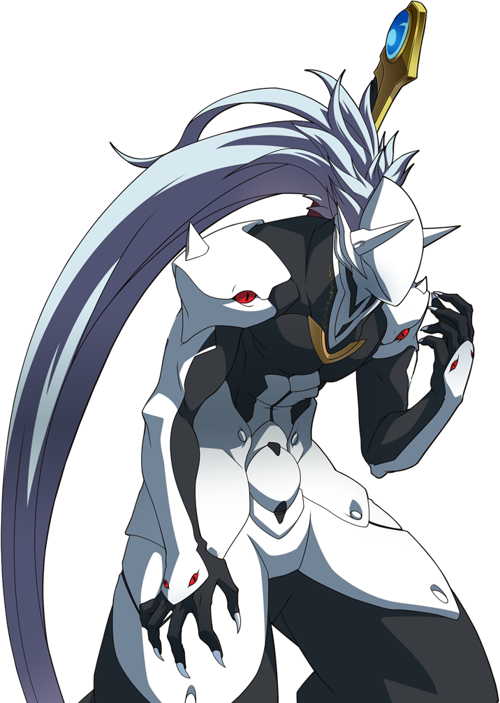 Hakumen Blazblue (716x1007), Png Download