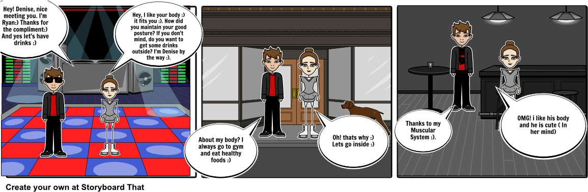 Muscular System - Cartoon (1164x385), Png Download