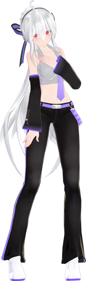 Coa Tda Haku - Haku Vocaloid Mmd (394x1198), Png Download