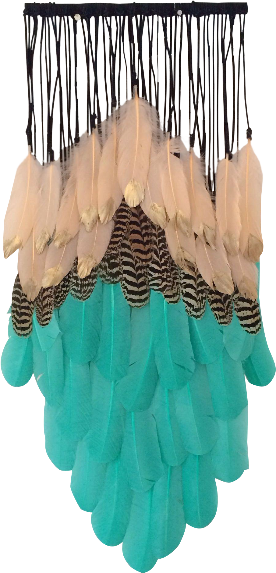 Aqua Green, Mottled Peacock Feathers Plus Peach Feathers - Art (1826x2046), Png Download