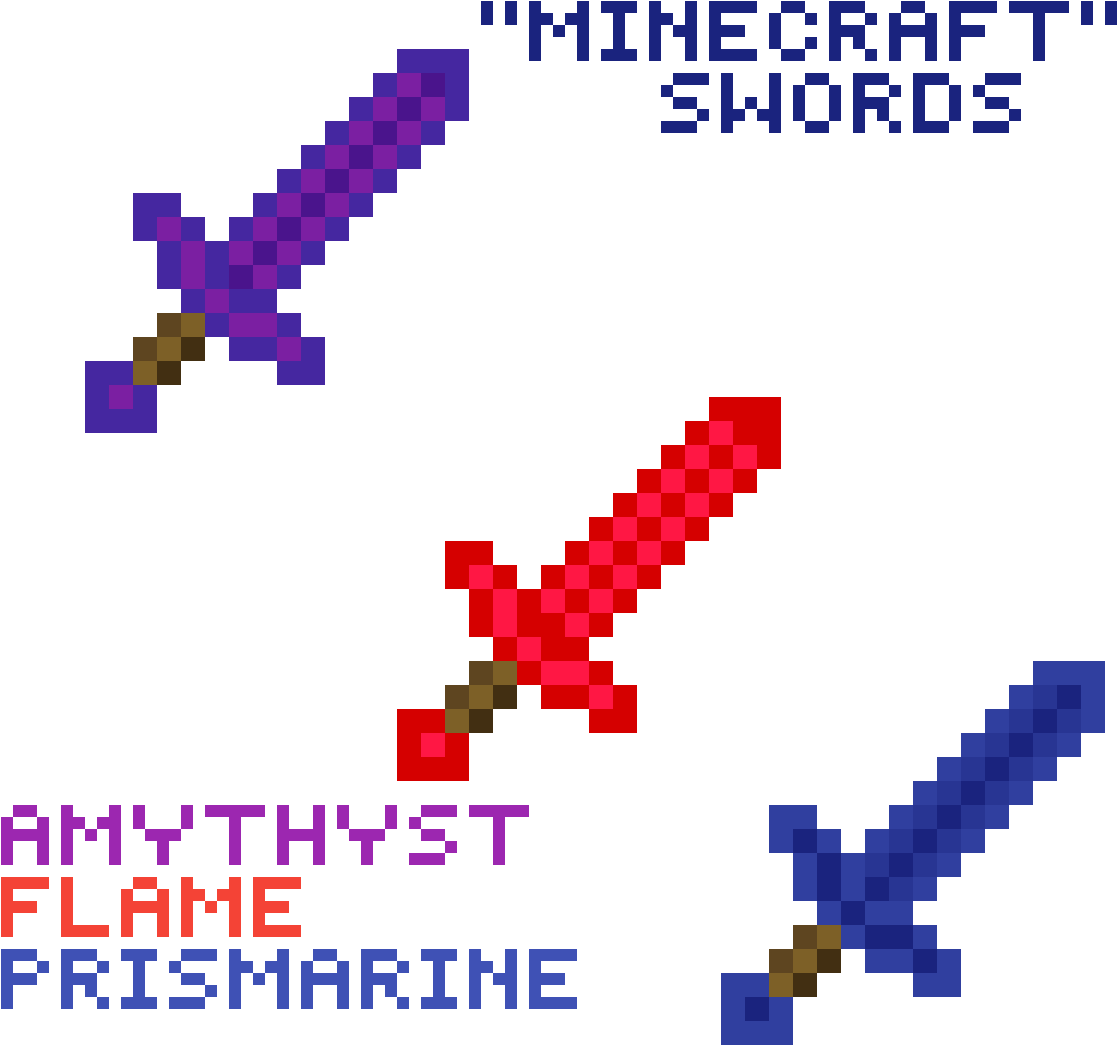 My Take On Minecraft Swords - Minecraft (1200x1200), Png Download