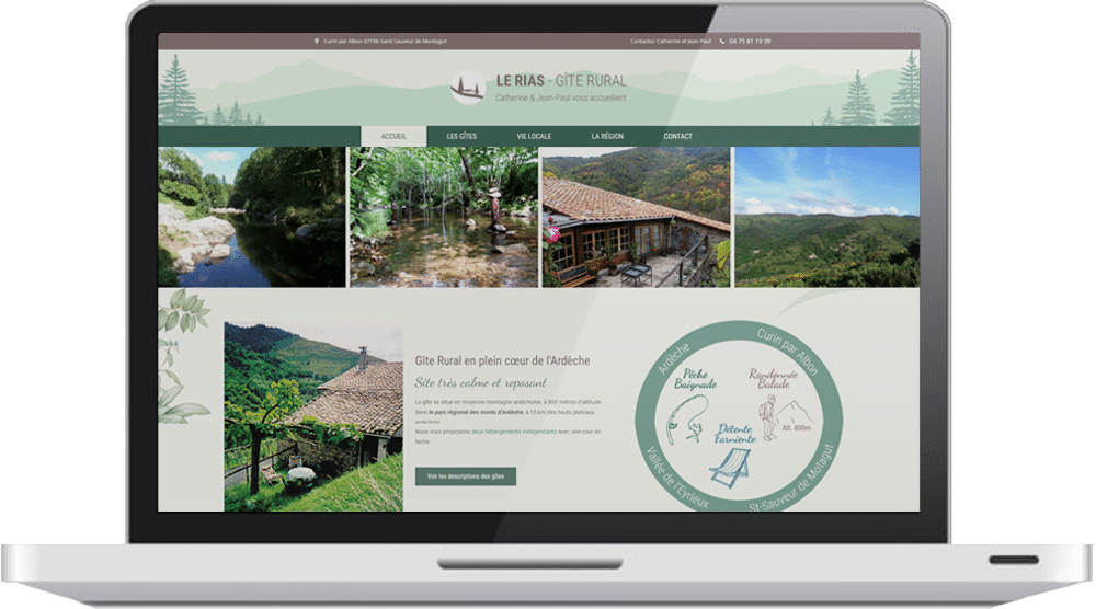 Création Du Site Internet Du Gîte Le Rias À Saint Sauveur (1000x556), Png Download