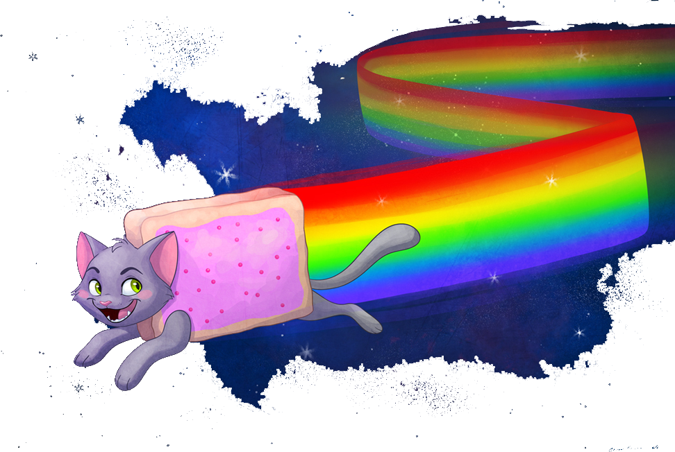 Nyan Cat Fan Art (972x652), Png Download