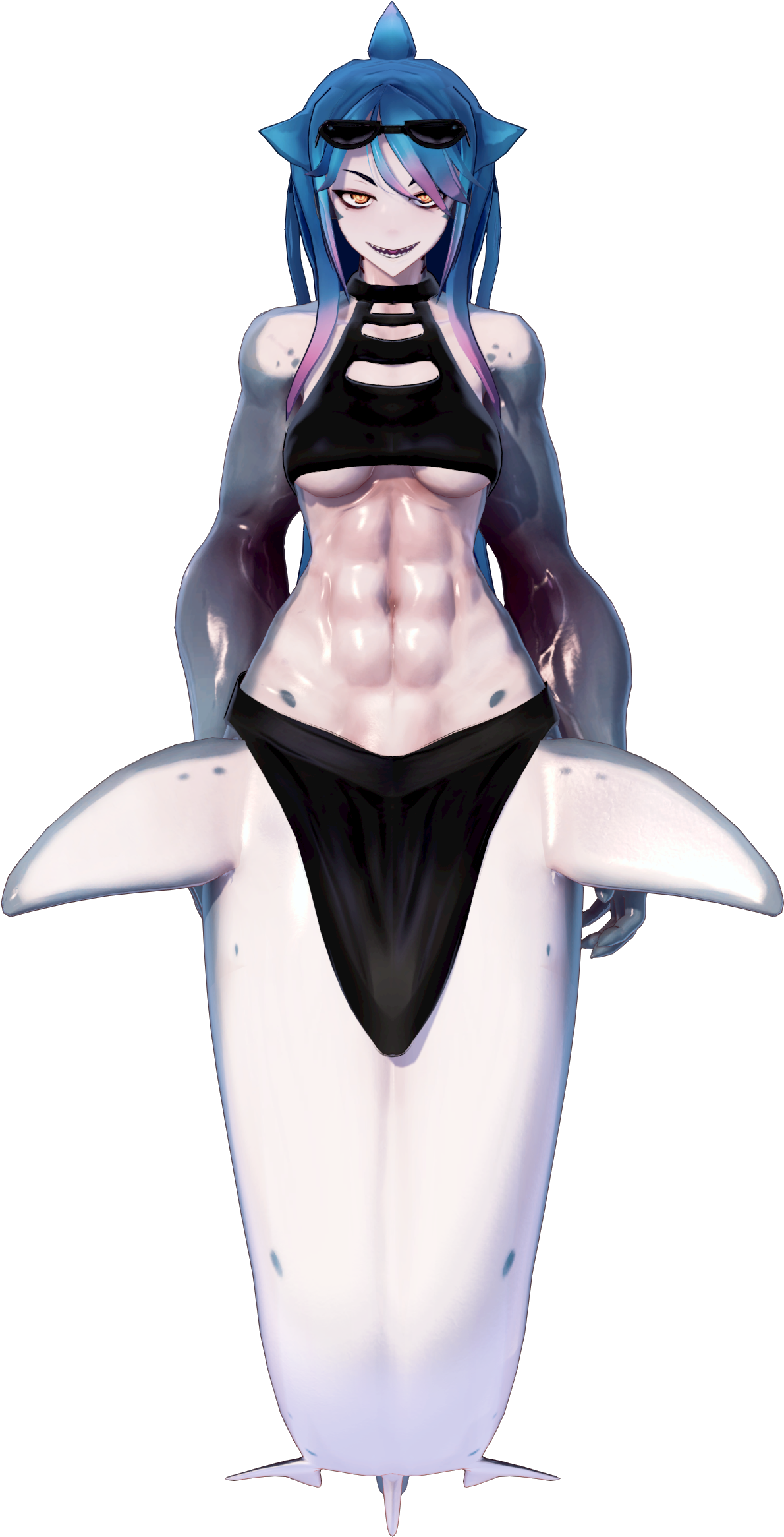 Mako Girl Island Wikia - Monster Girl Island Shark (1429x2439), Png Download