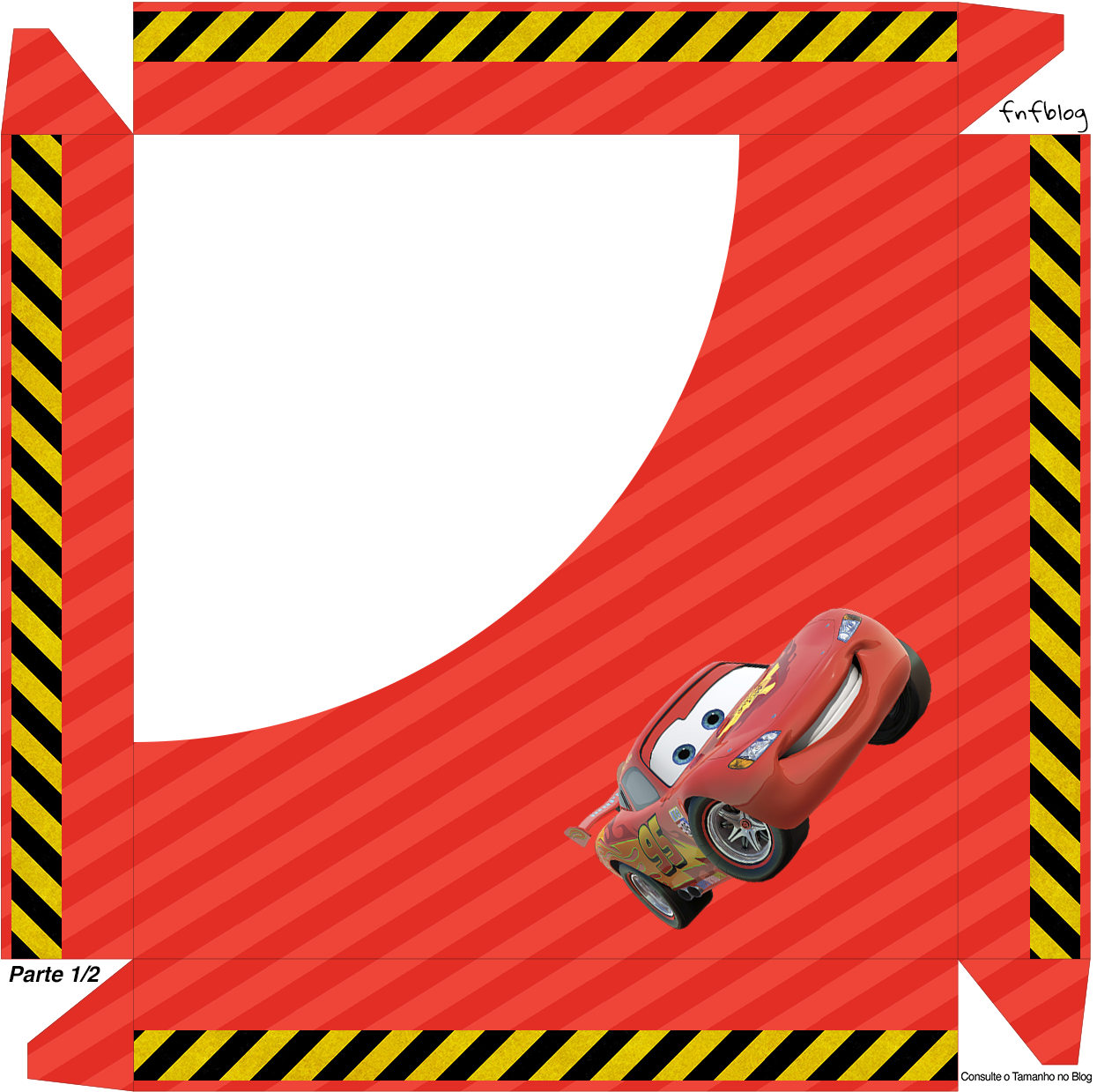 Caixa De Bombom Tampa Carros Disney (1245x1239), Png Download